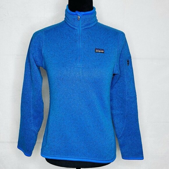 Patagonia Women’s 1/4 Zip Better Sweater Size S Electric Blue Outdoor - Picture 1 of 8